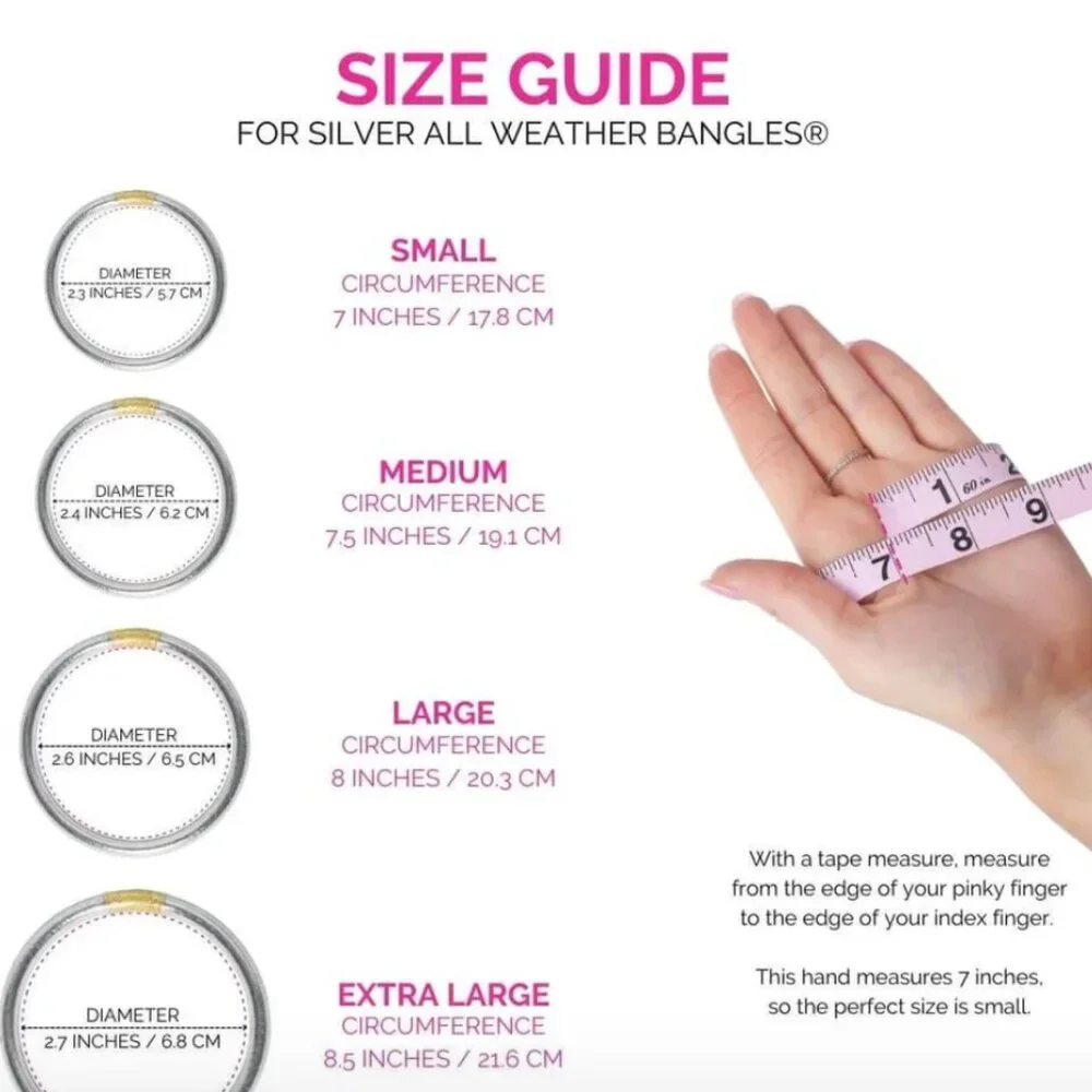 Single Silver *Budah Girl* All-Weather Bracelet - Size Medium - Picture 3 of 4